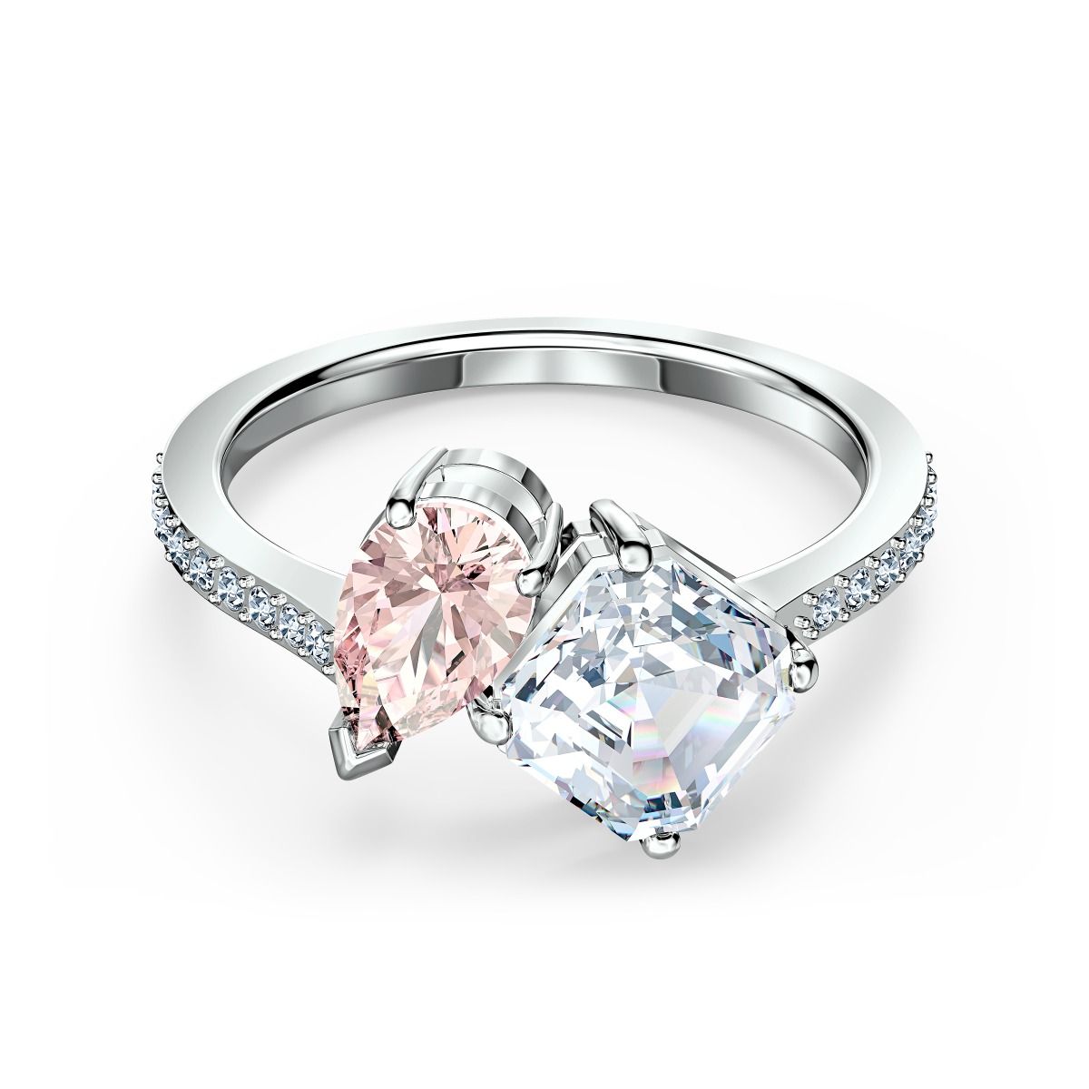 Buy Swarovski Attract Soul Ring Pink Rhodium Plating Online