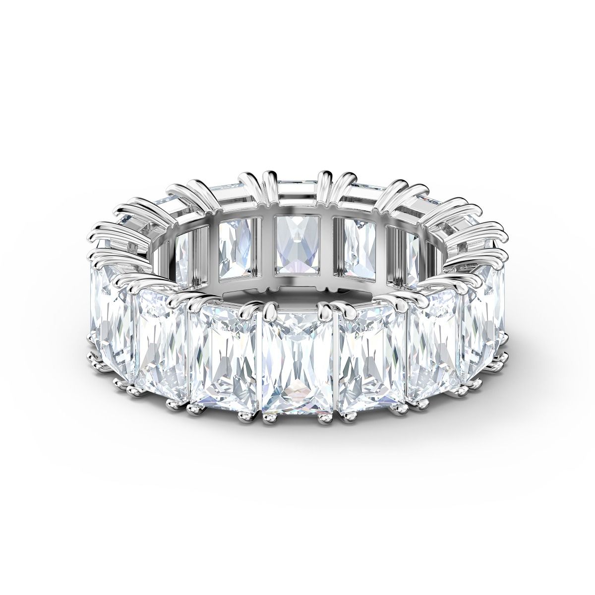 Buy Swarovski Vittore Wide Ring White with Rhodium Plating Online