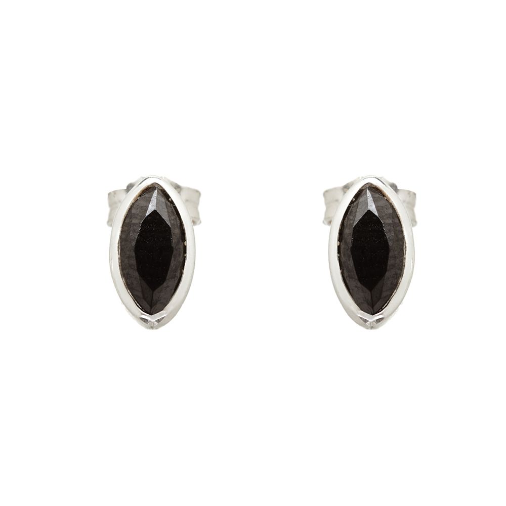 Buy Annie Haak Marquise Silver Earrings - Hematite Online