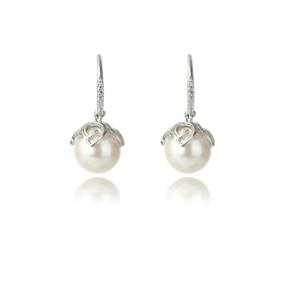 Buy Georgini Oceans Palm Cove Freshwater Pearl Earrings Silver Online