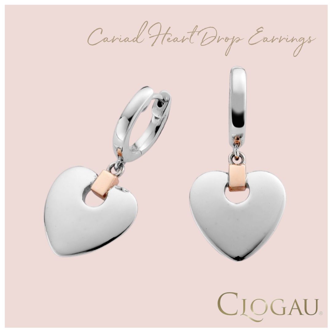 Clogau cariad cheap heart earrings