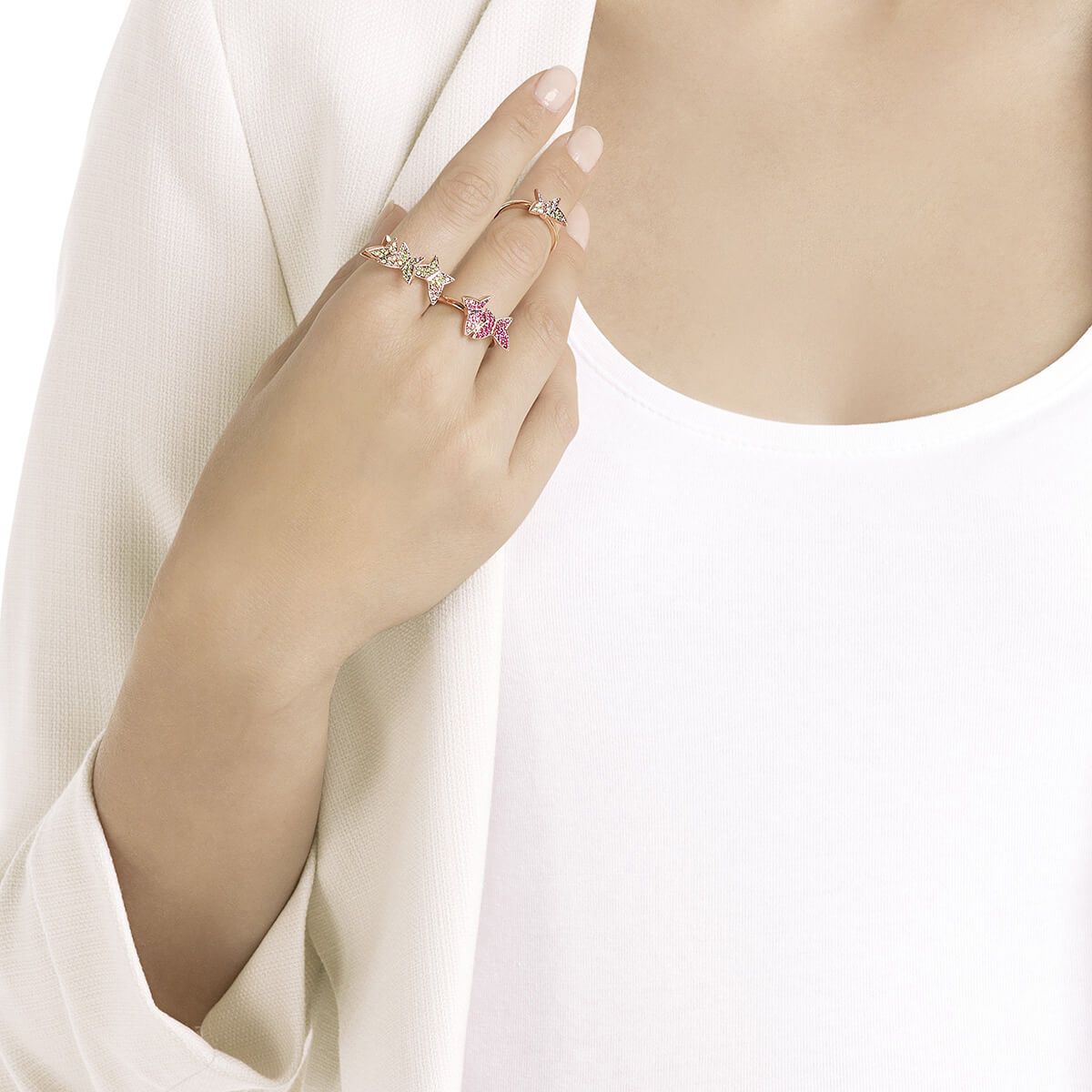Swarovski butterfly ring set on sale