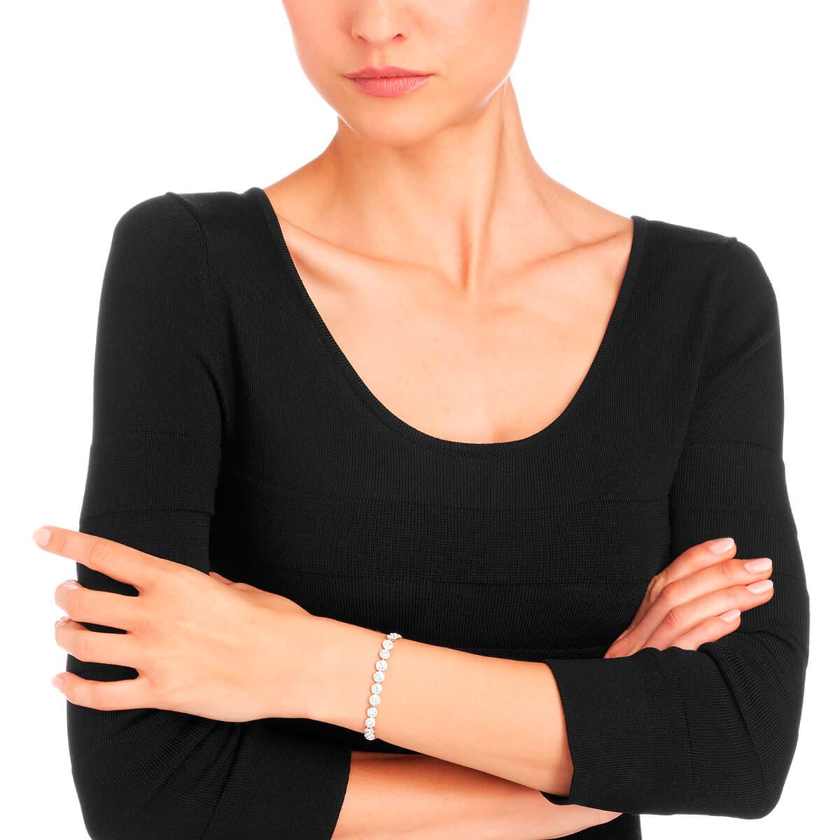Swarovski angelic bracelet white rhodium plating top