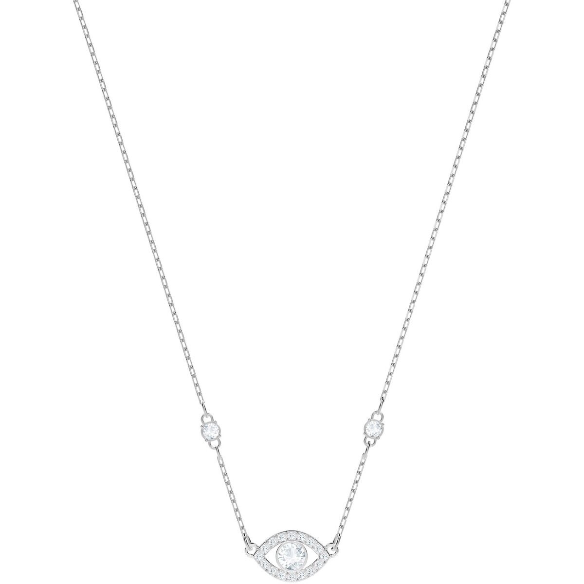 Swarovski evil store eye necklace silver