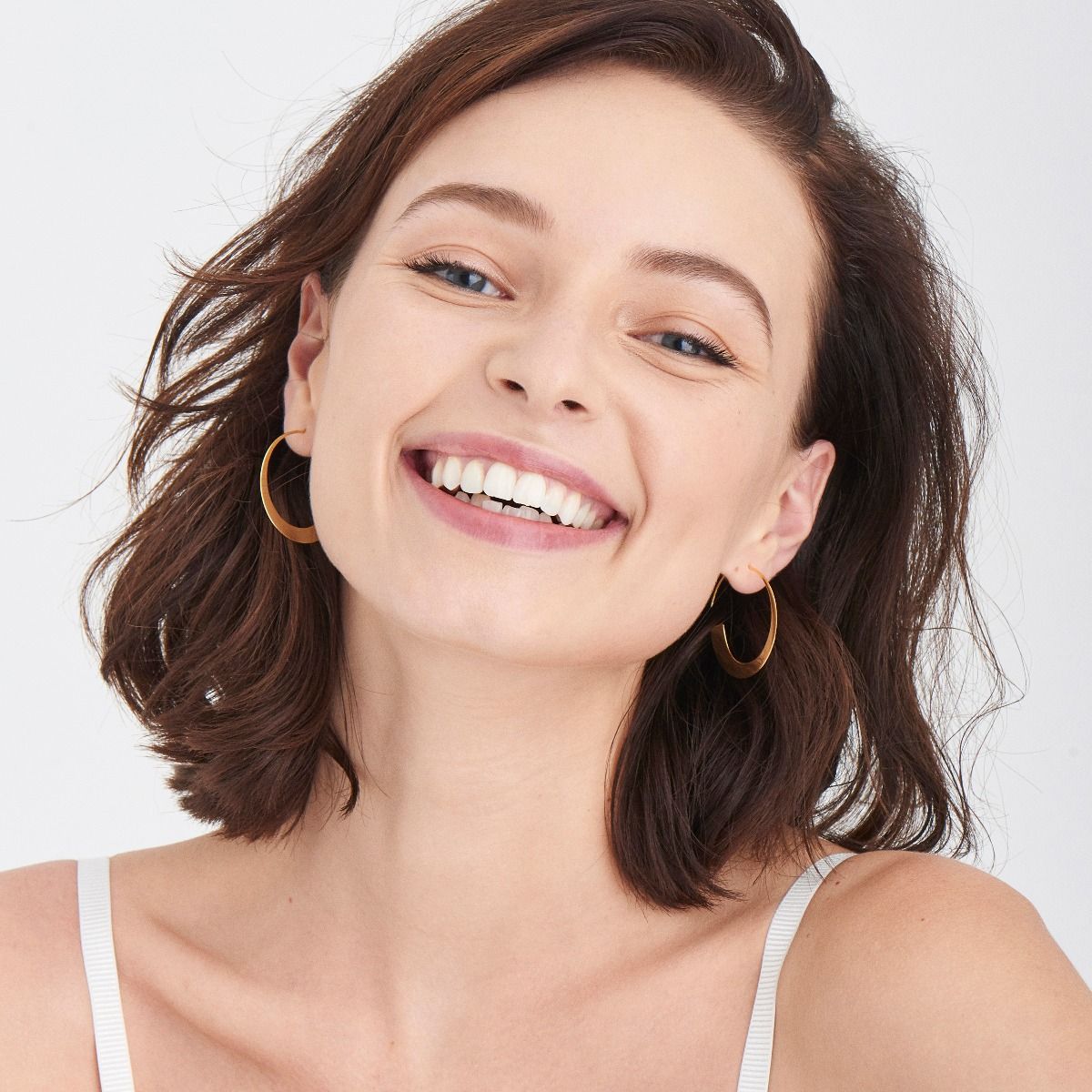 Buy Ania Haie Geometry Slim Hoop Earrings - Gold Online in UK