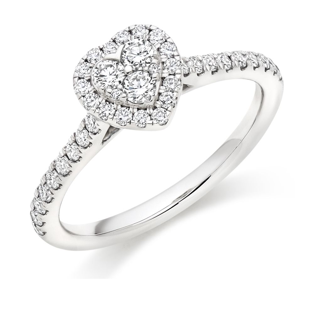 HRRCL939 Classic Round cut Circular Halo Cluster Diamond Ring | Shining  Diamonds®