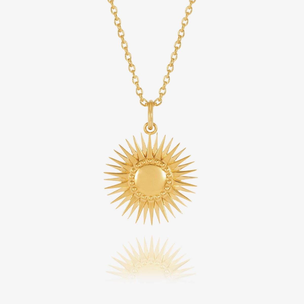 Buy Rachel Jackson Engravable Art Deco Sun Necklace Gold Online
