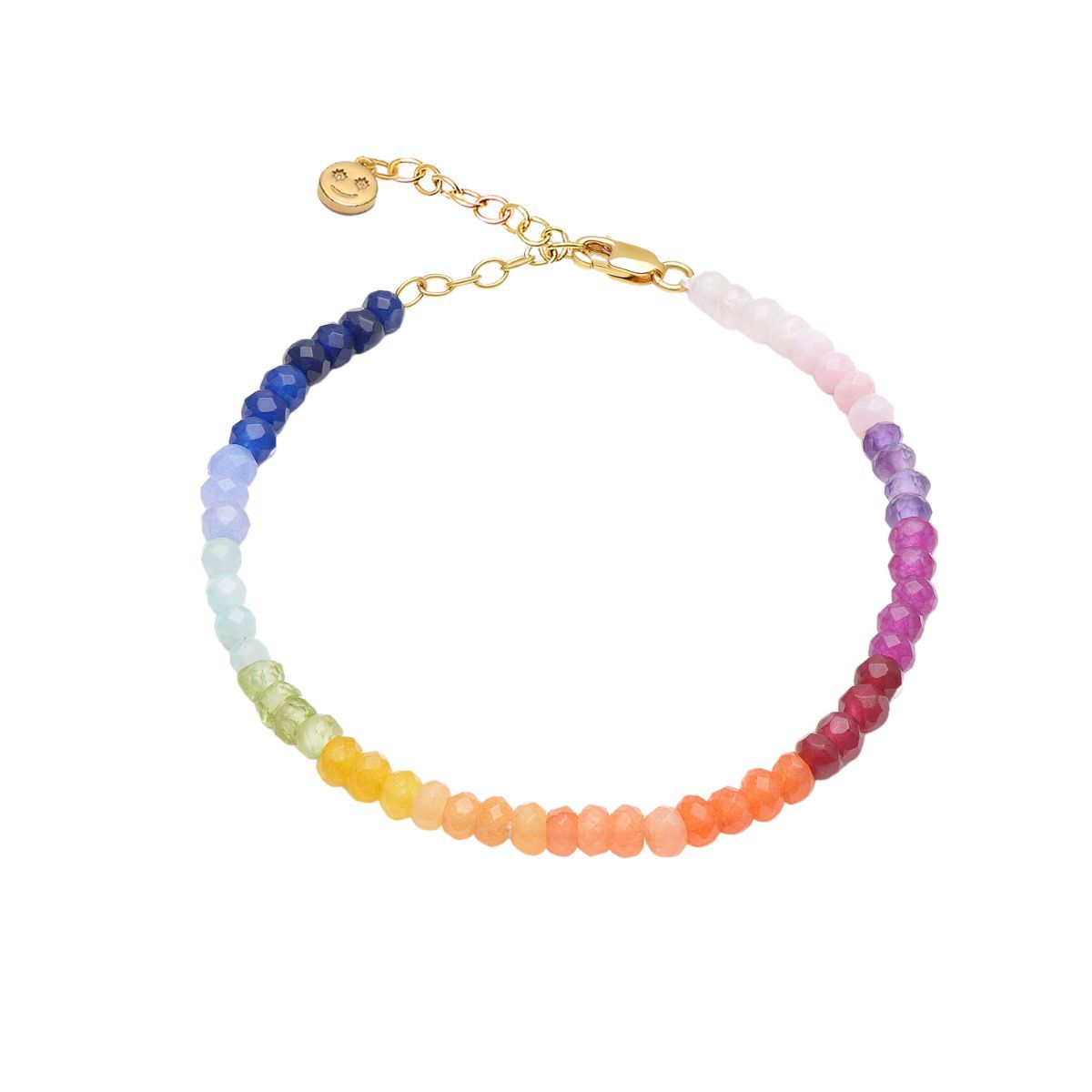 Rainbow gemstone bracelet cheap