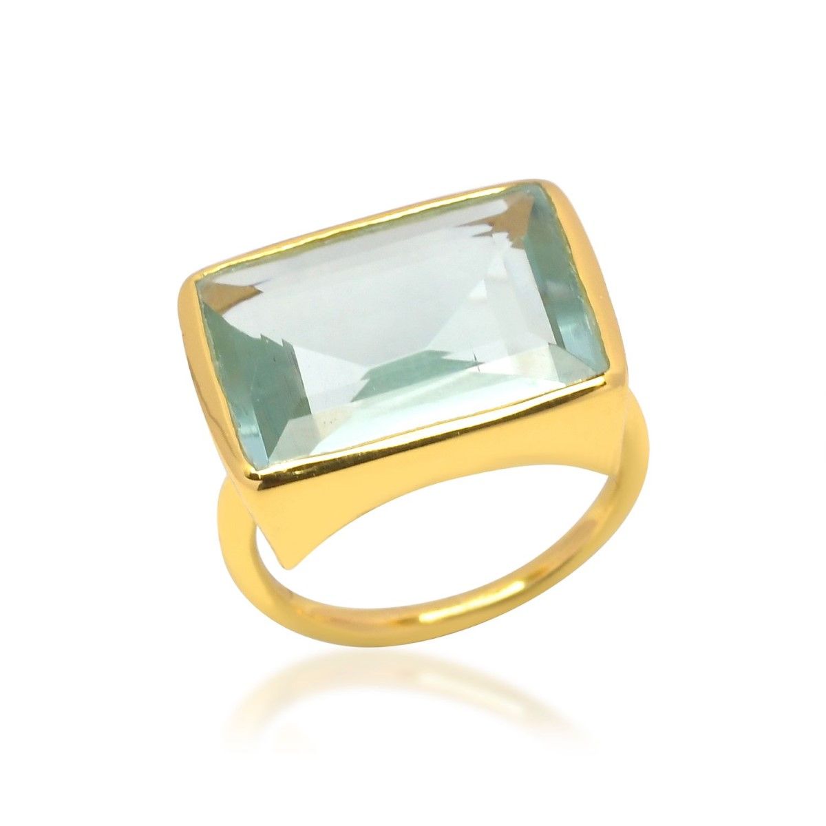 Buy Shyla Lenny Gold Cocktail Ring Light Blue Online in UK