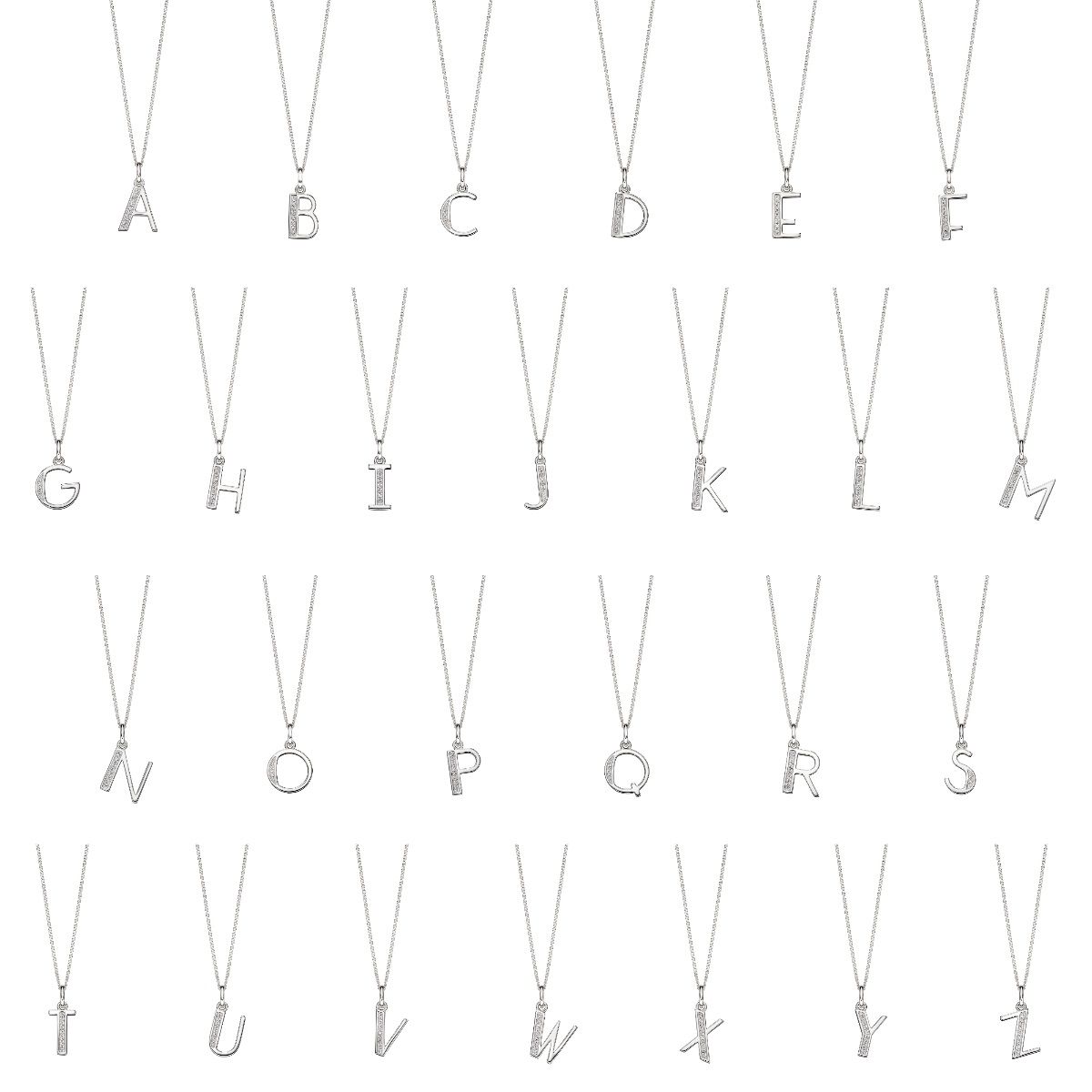 Birthstone Initial Necklace Personalized Letter Silver Paperclip – River  Valley Designs