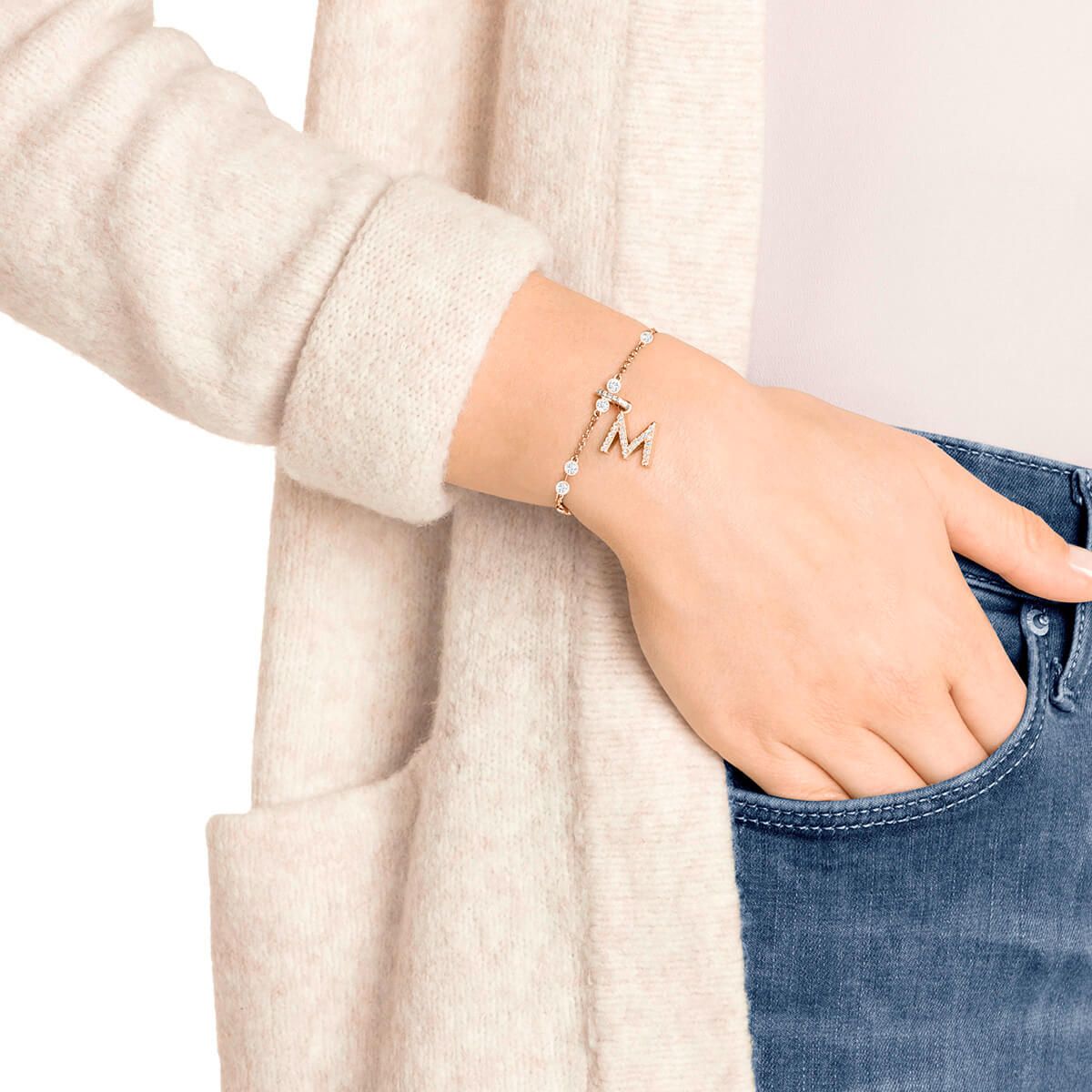 Swarovski letter best sale bracelet