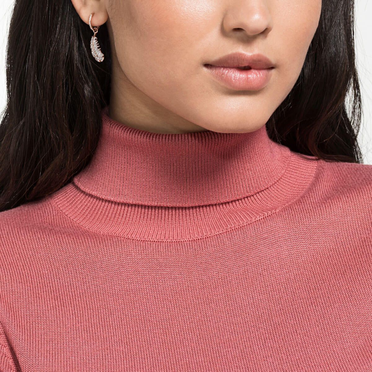 Buy Swarovski Naughty Hoop Pierced Earrings White And Rose Gold Tone Online