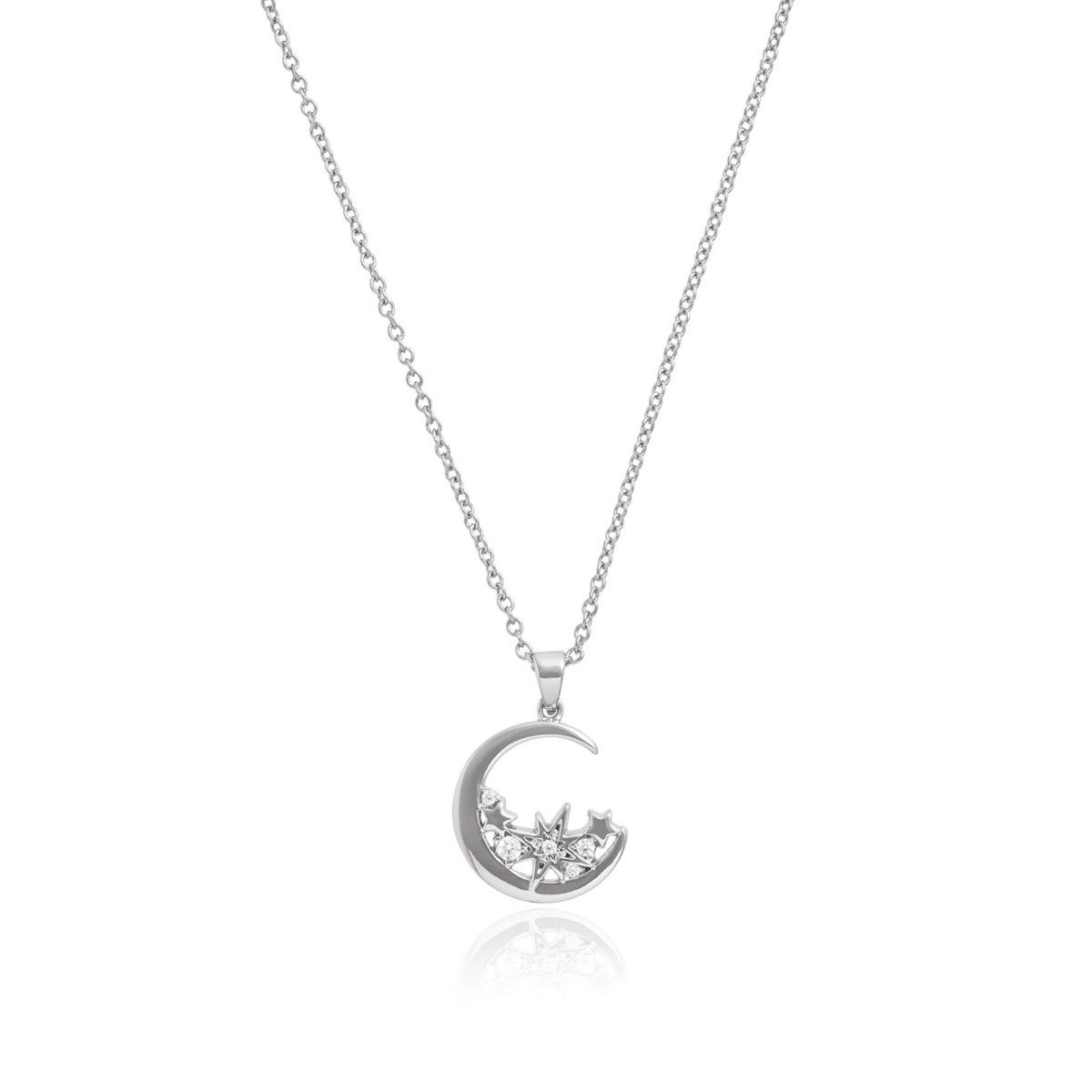 Olivia burton interlink silver necklace top