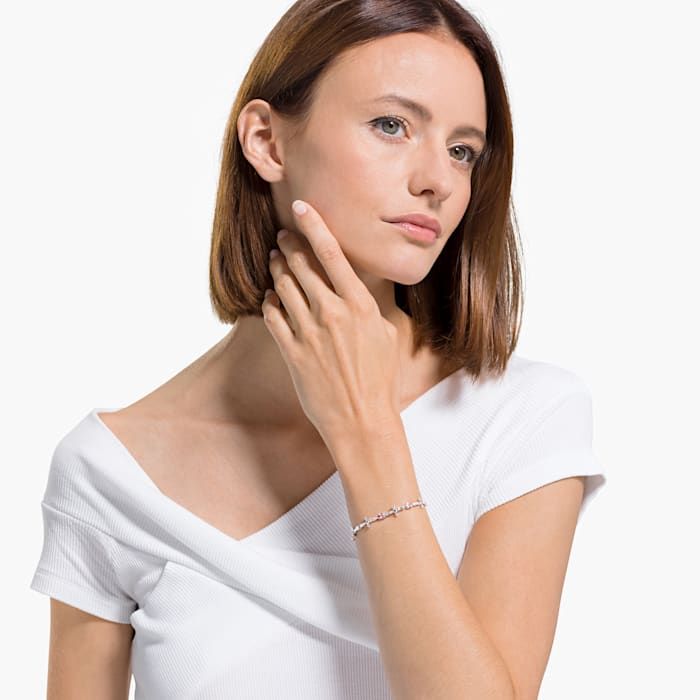 Buy Swarovski Perfection Bracelet - Pink - Rhodium Plating Online
