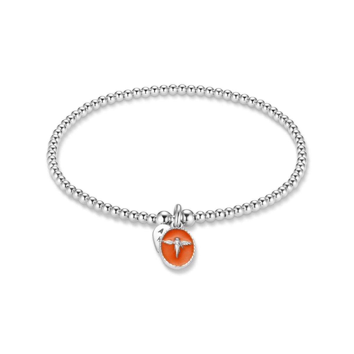 Buy Annie Haak Santeenie Silver Charm Bracelet Orange Silhouette Angel Online