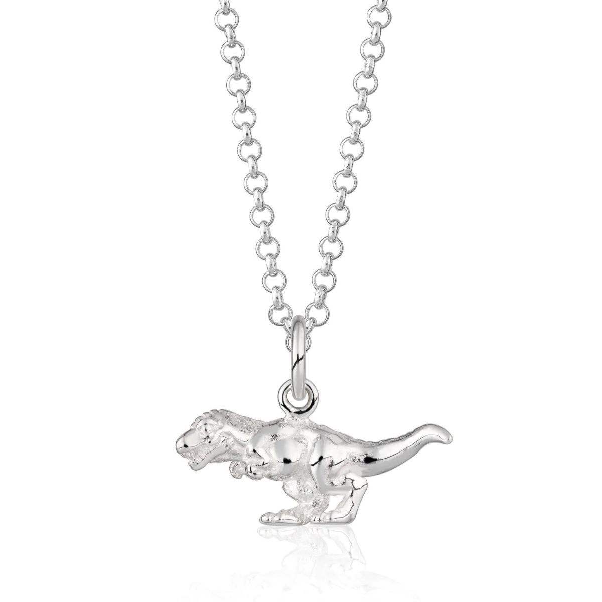 Silver clearance dinosaur necklace