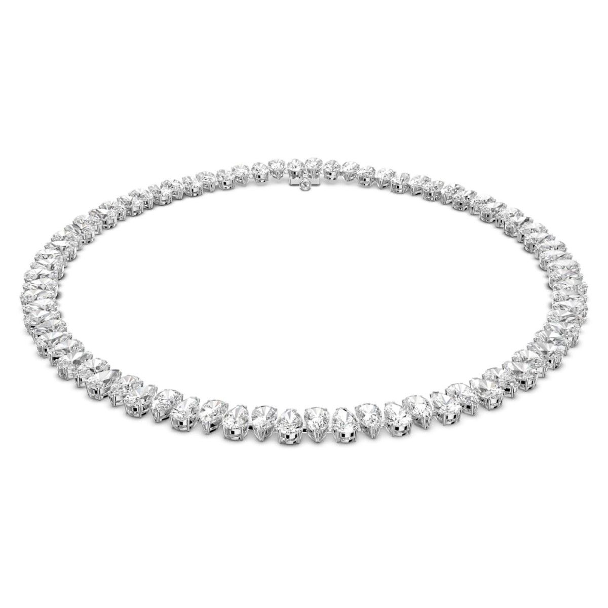 Millenia bracelet, Pear cut, White, Rhodium plated