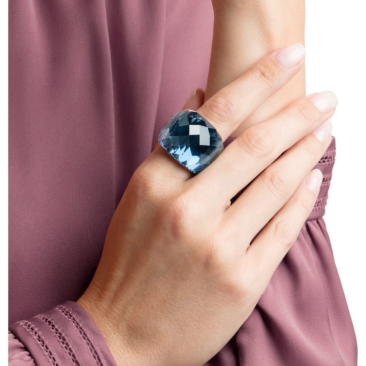 Buy Swarovski Nirvana Ring Blue and Stainless Steel Online