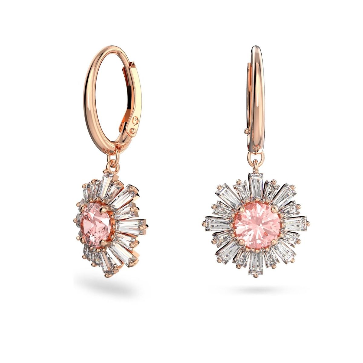 Buy Swarovski Sunshine Hoop Earrings Pink Rose Gold Plated Online