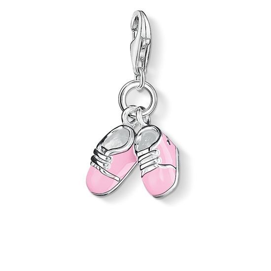 Thomas Sabo Charm Pendant, Pink Baby Shoes 0820-007-9