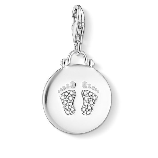 Thomas Sabo Charm Pendant, Baby Footprint Disc 1692