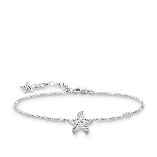 Thomas Sabo Silver and Zirconia Starfish Bracelet A1756-051-14