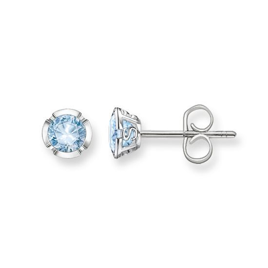 Thomas Sabo Signature Line Ear Studs, Light Blue