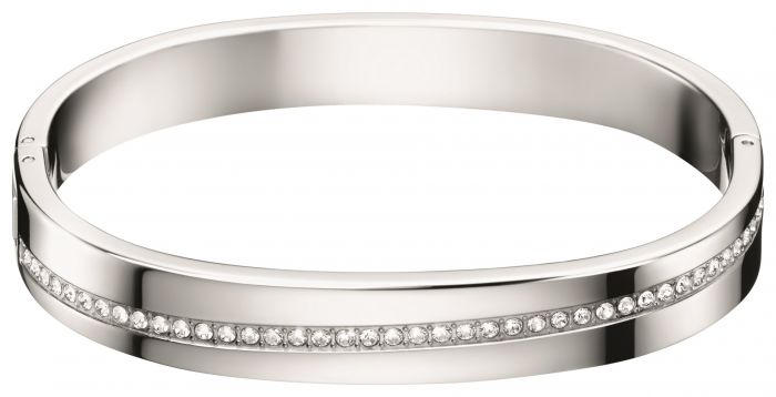 Calvin Klein Hook Stainless Steel and Crystal Bangle KJ06MD04010S
