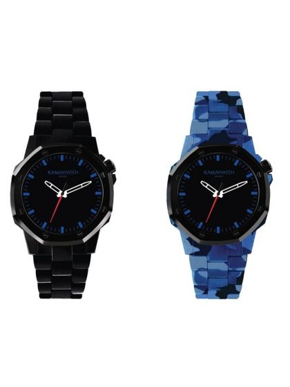 Kamawatch Castell Mist Watch, Black and Dark Beige Camouflage KWP18