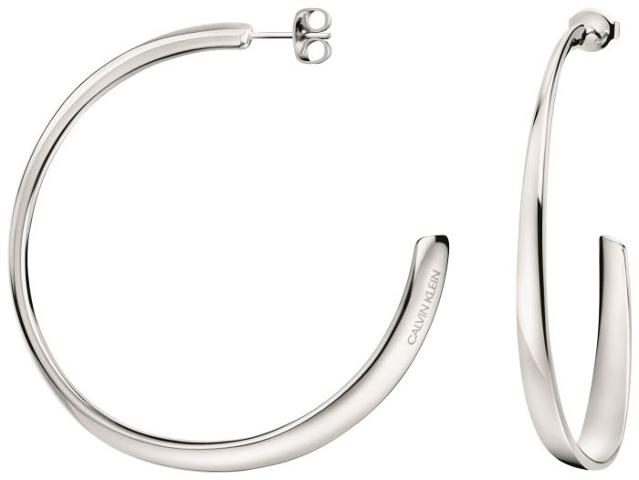 Calvin Klein Groovy Stainless Steel Hoop Earrings