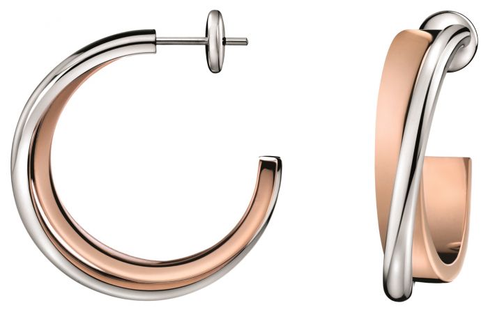 Calvin Klein Coil Two-Tone Hoop Earrings KJ63BE010100