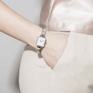 Nomination Paris Silver Rectangular Dial Charm Bracelet Watch