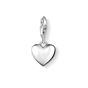 Thomas Sabo Charm Pendant - Silver Rounded Heart 0913-001-12