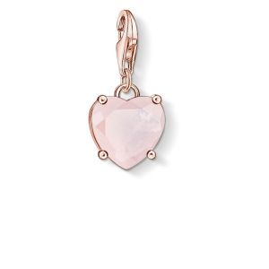 Thomas Sabo Charm Pendant, Rose Quartz Heart 1565-536-9
