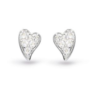 Kit Heath Desire Precious White Topaz Heart Stud Earrings  30505WT029