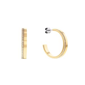 Calvin Klein Minimal Linear Hoop Earrings - Gold 35000164