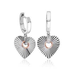 Clogau Silver Cariad Horizon Heart Earrings 3SCRH0149