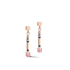 Coeur De Lion GeoCUBE Earrings - Shades of Pink Lilac 