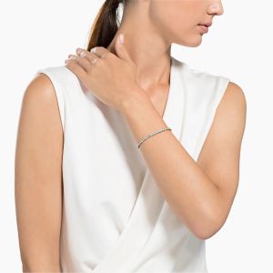 Swarovski Tennis Deluxe Bracelet - White with Gold Plating 5511544