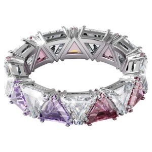 Swarovski Millenia Ring with Triangle Cut Crystals - Purple and White 5608532 5600765 5608531