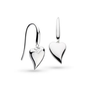 Kit Heath Desire Lust Heart Rhodium Plated Drop Earrings 60507RP