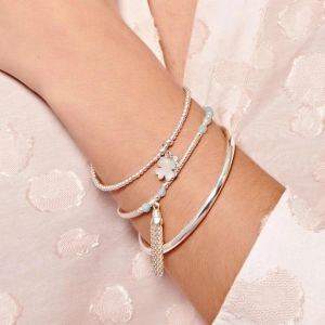 Annie Haak Santeenie Silver Charm Bracelet - Four Heart Clover