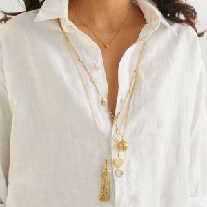 Annie Haak Gili Tassel Gold Necklace