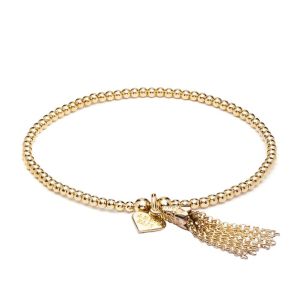 Annie Haak Santeenie Gold Chain Tassel Charm Bracelet