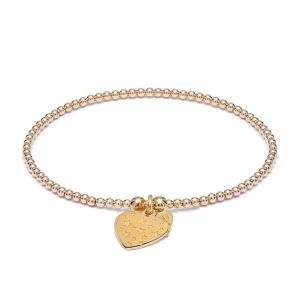 Annie Haak Santeenie Gold Charm Bracelet - Heart with Stars B2075-17, B2075-19