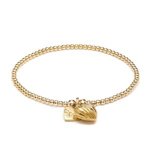 Annie Haak Santeenie Gold Charm Bracelet - Lined Heart 