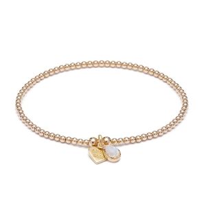 Annie Haak Santeenie Moonstone Teardrop Gold Charm Bracelet B2050-17, B2050-19