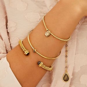 Annie Haak Santeenie Gold Charm Bracelet - Stay Safe B3051-17