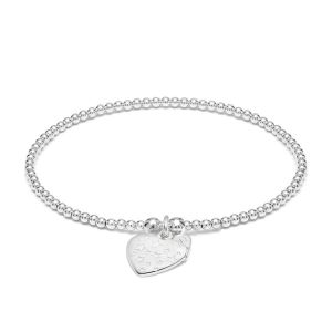 Annie Haak Santeenie Silver Charm Bracelet - Heart with Stars B2074-17, B2074-19 