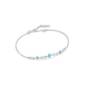 Ania Haie Turquoise Link Bracelet - Silver